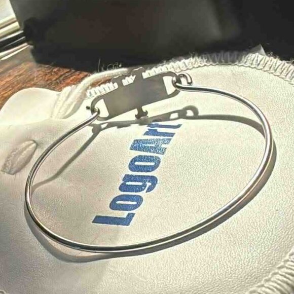 New York Mets Sterling Silver Small Center Wire Bangle Bracelet NEW - Picture 4 of 4